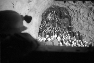 Celebration on the occasion of San Bernardino tunnel break through, south entrance, 1965