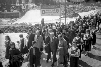 Celebration on the occasion of the San Bernardino tunnel break through, 1965