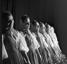Russian dance company Beriozka, dancers. Zurich 1954
