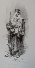 Japanese infantryman in winter clothing Samokish Nikolai Semenovich (1860-1944)