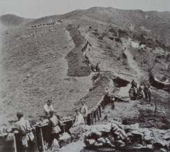 Rifle trenches in the Green Mountains Art album Manchuria Russo-Japanese War 1906