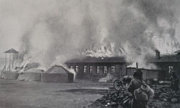 Retreat after the Mukden battles Art album Manchuria Russo-Japanese War 1906