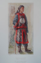 Chinese policeman Drawing by A Martynov Art album Manchuria Russo-Japanese War 1906