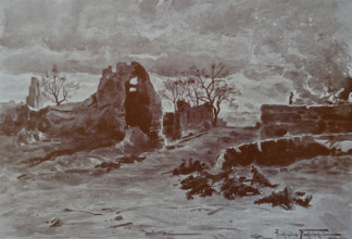 Village after the battle Alexander Vladimirovich Makovsky (1869-1924) 1906