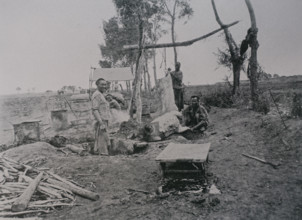Preparing pig carcasses for the army Photo by Martynov