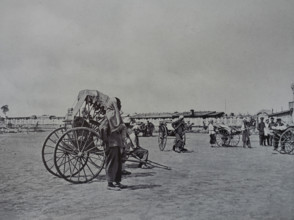 Scenes from Chinese life A rickshaw (Chinese driver) in Harbin