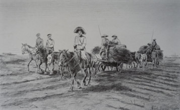 Transportation of fodder on carts Vitaly Tikhov (1876-1939)