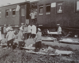 Near the hospital train Photo by Gusev