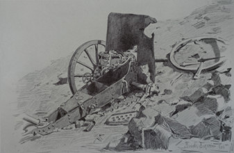 Before surrender, a disabled rapid-fire gun Vitaly Tikhov (1876-1939)