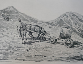 Delivering water to positions Siege of Port Arthur Vitaly Tikhov (1876-1939)