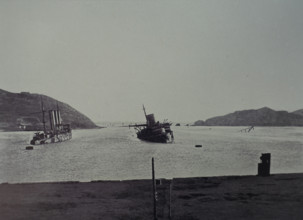 View of Russian battleships after the bombardment Photograph by Lieutenant Kondrashov