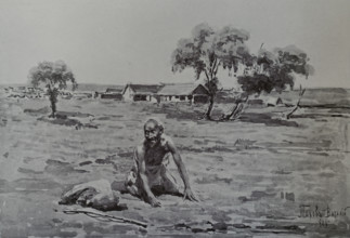 Chinese beggar on the road Vitaly Tikhov (1876-1939)