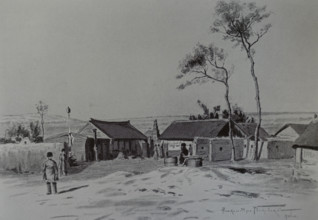 View of the village of Tingdyatakhe near the city of Mugden Alexander Vladimirovich Makovsky (1869-1924)