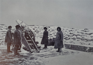 On the Shakhe River A 6-inch siege gun