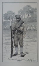 Japanese soldier in summer uniform Alexander Vladimirovich Makovsky (1869-1924)