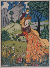 Illustration from book ""The Tale of the Frog Prince"" 1914 Drawing by AK Westfalen