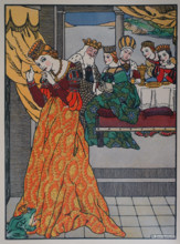 Illustration from book ""The Tale of the Frog Prince"" 1914 Drawing by AK Westfalen