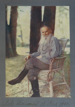 Portrait of Leo Tolstoy, May 23, 1908 Color photograph by Sergei Mikhailovich Prokudin-Gorsky (1863-1944)