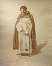 The monk Late 1820s Bryullov Karl Pavlovich (1799-1852) Italian album