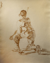 Pilgrim kneeling (from the back) Late 1820s Bryullov Karl Pavlovich (1799-1852) Italian album