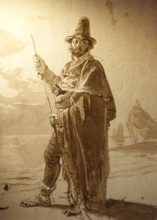 Robber in front of a seascape Last 1820-s  Bryullov Karl Pavlovich (1799-1852) Italian album