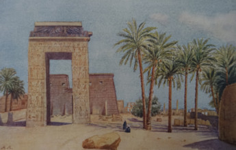 Temple of Khonsu at Karnak Illustration from the book ""In the Land of Amon-Ra Essays on Egypt"" Author AN Lvov 1911