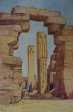 Columns in the Temple of Amun at Karnak Illustration from the book ""In the Land of Amon-Ra Essays on Egypt""  1911