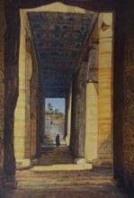 Interior of the temple of Pharaoh Seti I (1294-1279) in Abydos Illustration from the book ""In the Land of Amon-Ra Essays on Egypt"" Author AN Lvov  1911