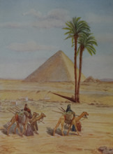 Pyramid of Cheops Illustration from the book ""In the Land of Amon-Ra Essays on Egypt"" Author AN Lvov 1911