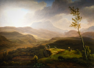 View of Mount Chatyr-Dag and the Alma River in Crimea 1817-1819 Jacques-Christophe Miville (1786-1836)