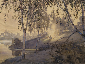 Nocturne 1925 Konstantin Somov (1869-1939) Watercolour