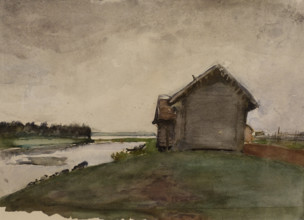 Gray Day 1898 Serov Valentin (1865-1911) Watercolour on paper