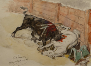 Seville Bullfight 1910 Surikov Vasily (1848-1916) Watercolour