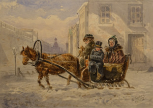 Remnants of former greatness 1876 Makovsky Vladimir (1846-1920) Watercolour