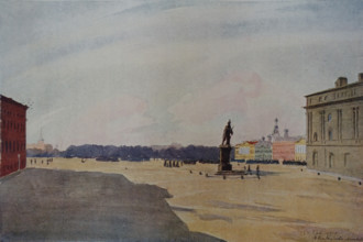 Petersburg Suvorovskaya Square 1918 Ostroumova-Lebedeva Anna Petrovna (1871-1955)