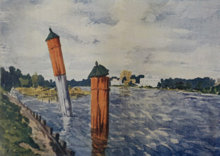 Petrograd Red columns 1918 Ostroumova-Lebedeva Anna Petrovna (1871-1955)