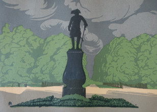 Monument to Emperor Paul I 1903 Gatchina Ostroumova-Lebedeva Anna Petrovna (1871-1955)