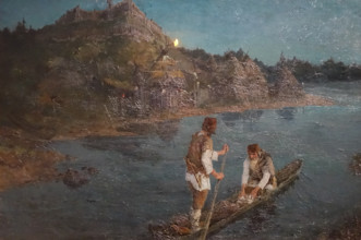 Messenger One clan rose against another 1897 From the ""Early Rus Slavs"" series Roerich Nicholas Konstantinovich (1874-1947)