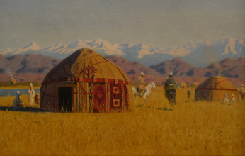Kirghiz tents on the Chu River 1869-1870 Vasily Vasilyevich Vereshchagin (1842-1904)