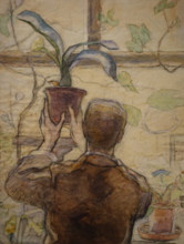 Portrait of Mikhail Matyushin (1861-1934) 1910s Elena Genrikhovna Guro (1877-1913)