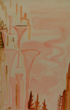 Pink Flowers 1910s Elena Genrikhovna Guro (1877-1913)