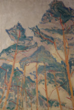 Pine Trees Oranienbaum 1911 Mikhail Vasilyevich Matyushin (1861-1934)