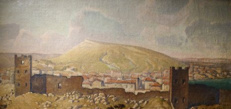 View of Theodosia with the Ruins of the Genoese Fortress, from the Quarantine 1912 Polenov Vasily Dmitrievich (1844-1927)