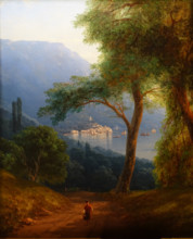 View from Livadia Park to Yalta 1861 Aivazovsky Ivan Konstantinovich (1817-1900)