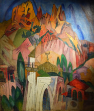 Old castle in Crimea Alupka 1916  Lentulov Aristarkh Vasilievich (1882-1943)