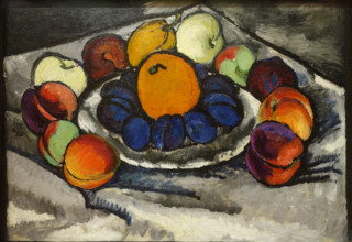 Still Life Fruits on a Platter 1910 Mashkov Ilya Ivanovich (1881-1944)