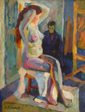 Nude Model in the Studio 1908 Mashkov Ilya Ivanovich (1881-1944)