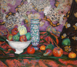 Still Life with Fruits, Set against a Fabric Background 1908 Mashkov Ilya Ivanovich (1881-1944)