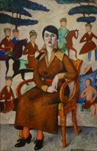 Portrait of a Lady in an Armchair 1913 Mashkov Ilya Ivanovich (1881-1944)