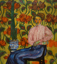 Portrait of Varvara Vinogradova 1909 Mashkov Ilya Ivanovich (1881-1944)